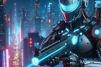 do unique sci fi character and sci fi art
