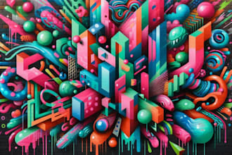 create a hand drawn original graffiti design or logo