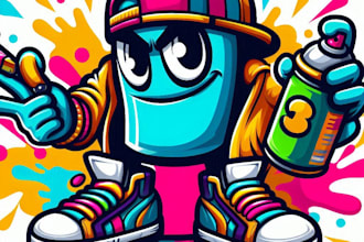 do custom graffiti and mascot logo
