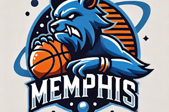 do modern style for memphis mascot logo design service
