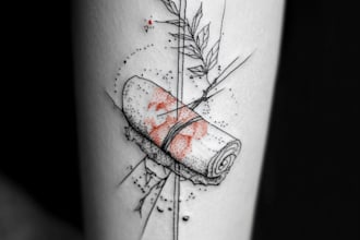 make a tattoo design of tattoo sleeve
