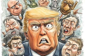 make  a political or satirical cartoon