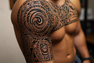 design a polynesian maori tribal tattoo
