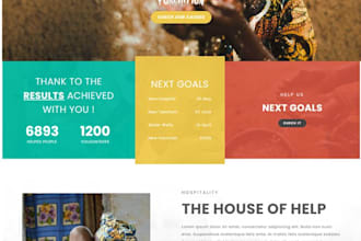build nonprofit website landing page  charity ngo website sales leads generation
