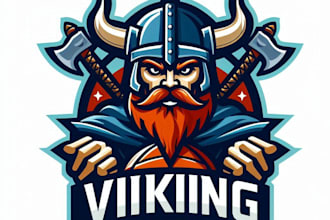 do modern style for viking ship sport mascot logo design for company page