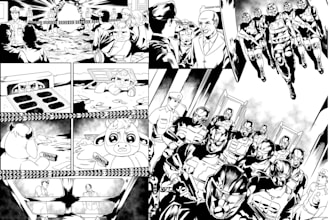 comic storyboard graphic novel comic book manhwa 2d illustration manga comic art