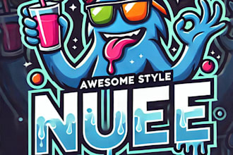 do awesome style nue monster mascot logo design for unlimited revision