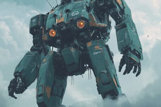 make mecha robot gundam illustrations