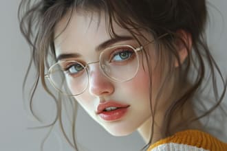 paint a realistic digital portrait
