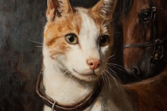 watercolor portrait of your pet dog, cat, horse etc