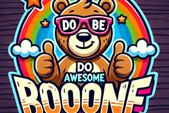 do awesome style boonie bears cartoons for kids mascot logo design