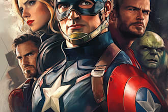 draw you as dc marvel superhero style professionally