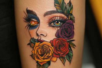 draw custom tattoo design, tattoo