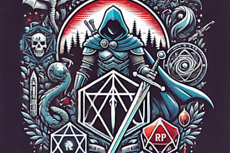 design awesome rpg fantasy or sci fi logo for you
