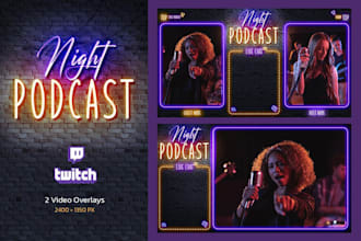 design streamyard, streamlabs, obs overlay for youtube podcast