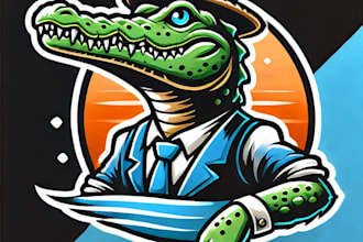 do amazing style for crocodiet mascot logo design for 1 day delivery