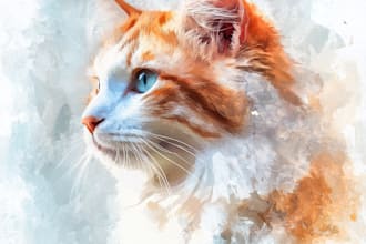 do realistic portrait of your cat, dog or any pet