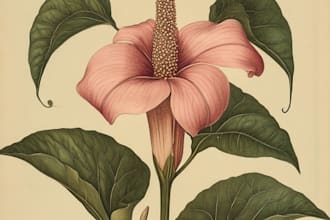 create a botanical flower plants scientific illustration