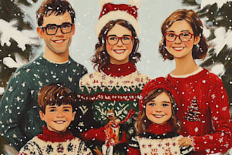 draw you in an ugly christmas sweater christmas card