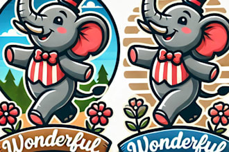 do wonderful  elephant mascot logo design service