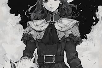 draw anime, manga, comics, book illustrations and doodle art