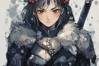 draw a unique style, like a professional manga artist