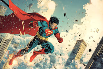 create photo to cartoon character superhero comic book