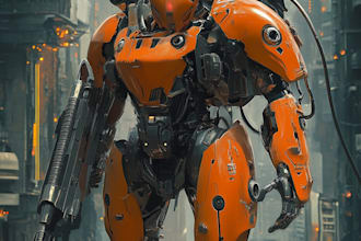 create a mecha robot art of your choice