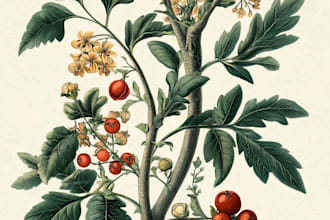 craft a beautiful botanical or floral illustration