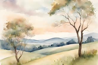 do a watercolor illustration