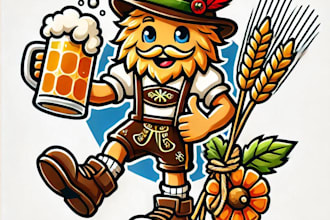 do awesome oktober fest mascot logo for your company design
