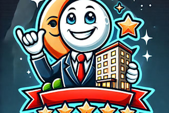 do amazing five star hotel mascot logo design with 1 day delivery