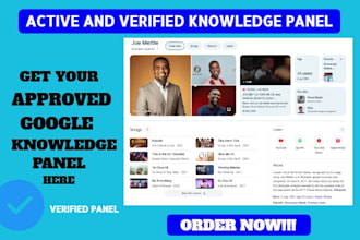 create active and verified knowledgepanel for personal and company