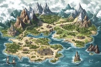design a fantasy map for you