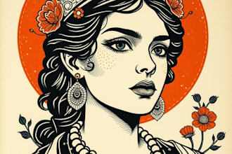 do exquisite linocut illustration unleash artistic portrait