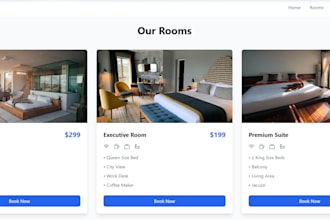 design an animated hotel website for you