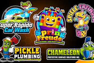 design a custom cartoon logo or mascot for your business