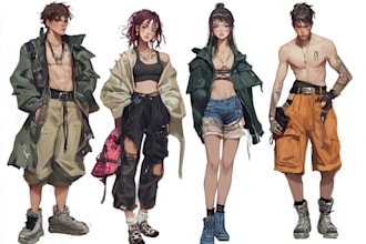 draw original characters, anime art, fanart, concept art