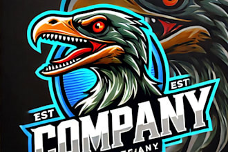 do wonderful repter mascot logo design with your company