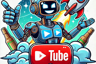 do wonderful robot gaming you tube mascot logo in very short time