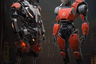 draw custom robot, mecha and cyborg character