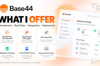 build fix integrate and deploy your base44 app