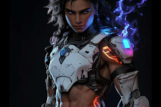 drawing a sci fi character illustration or sci fi character