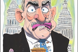 draw a political cartoon or caricature