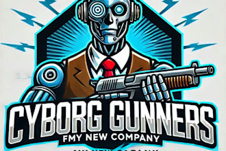 do cyborg gunners mascot logo for you in one day service