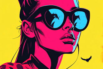 draw vector pop art illustration