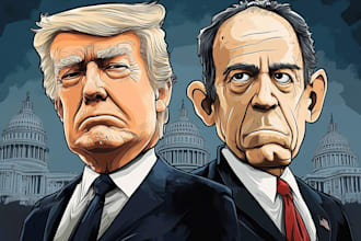 create a political cartoon art