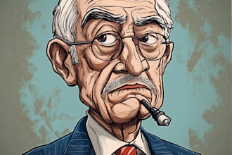 make a professional political cartoons character art