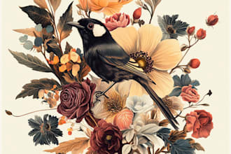 make any floral, animal or botanical art