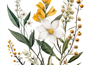 draw botanical illustration art for you